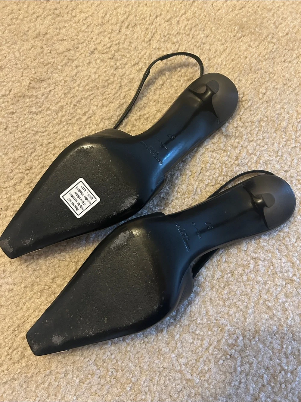 Saint Lauren black slingback pump 37 - Picture 5 of 5